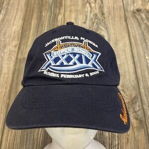 SUPER Bowl XXXIX Hat Baseball Cap Strap Back Black Sports NFL Jacksonville 2005